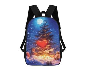 sinyumoney Christmas Night Wonderland Mochila Escolar Informal Para El Día A Día, Para La Escuela, El Trabajo Y Los Viajes Para Hombres, Mujeres Y Adolescentes. 17inch