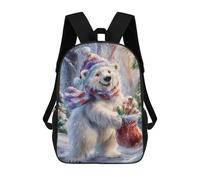 sinyumoney Christmas Polar Bear Gifts-1 Mochila Escolar Infantil De 17 Pulgadas, Mochila Escolar Impresa En 3D Para Niños De Primaria Y Secundaria