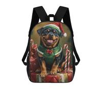 sinyumoney Christmas Rottweiler with Presents Mochila Escolar Resistente Al Agua, Mochila Escolar De Negocios Para Hombres/mujeres 17inch