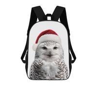 sinyumoney Christmas Snowy Owl Portrait Mochilas Escolares Para Niños Y Niñas, Mochilas Deportivas Informales Para Primaria, Mochilas De Gran Capacidad Para Libros 17inch