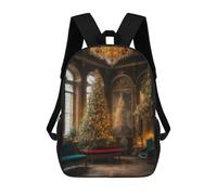 sinyumoney Christmas Tree in Grand Hall Mochila Escolar Infantil Con Impresión 3D, Mochila Escolar Informal Para Niños De Primaria Y Secundaria 17inch