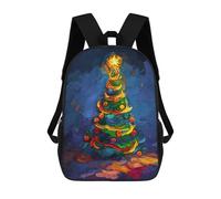 sinyumoney Christmas Tree Painting Mochila, Mochila Infantil, Mochila Escolar Para Estudiantes, Mochila Para Libros, Mochila Escolar Impresa En 3D Para Niños Y Niñas 17inch