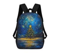 sinyumoney Christmas Tree Starry Night Mochila, Mochila Infantil, Mochila Escolar Para Estudiantes, Mochila Para Libros, Mochila Escolar Impresa En 3D Para Niños Y Niñas 17inch