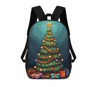 sinyumoney Christmas Tree Vibes Mochila Escolar Para Niños Mochila Escolar Impresa En 3D Mochila Escolar De Moda Para Niños De Primaria Y Secundaria 17inch
