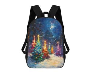 sinyumoney Christmas Trees in Snowy Night Mochilas Escolares, De Viaje Y Universitarias Para Hombres, Mujeres Y Adolescentes 17inch