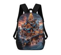 sinyumoney Christmas Village Fantasy Mochila Escolar Infantil Impresa En 3D Para Niños, Mochilas De Viaje, Bolsas Para Libros Para Niños Estudiantes De Primaria 17inch