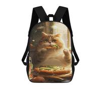 sinyumoney Chubby Pizza Cat Mochila Escolar Mochila Para Niños Impresa En 3D Mochilas Infantiles Para Niños Y Niñas Mochilas Escolares Mochilas De Viaje Para Niños 17inch