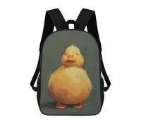 sinyumoney Chubby Yellow Duckling Painting Mochila Escolar Para Niños Mochila Escolar Impresa En 3D Mochila Escolar De Moda Para Niños De Primaria Y Secundaria 17inch