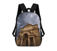 sinyumoney Church of St Catherine Mochila Infantil Escolar Para Niños Con Estampado 3D De Dibujos Animados, Mochila Escolar Para Estudiantes, Mochila Para Portátil Para Niños Y Niñas 17inch
