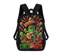 sinyumoney Cinco De Mayo Mochilas Para Niños Mochila Escolar Mochila Escolar Impresa En 3D Para Niños Estudiantes De Primaria Y Secundaria 17inch
