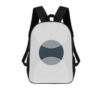 sinyumoney Circles And Lines 2 Mochilas Impresas En 3D 17inch Mochila Escolar Infantil Para Exteriores, Mochila Informal De Día, Bolsas De Viaje Informales Para Estudiantes De Secundaria