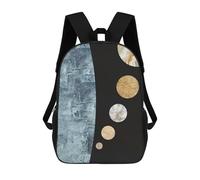 sinyumoney Circles And Semicircles 1 mochila escolar secundaria casual de viaje secundario para escuela secundaria, trabajo, viajes, Cosmic Space II, 17"