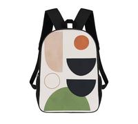 sinyumoney Circles And Semicircles 2 Mochila Infantil Para Niñas Y Niños, Mochila De Día, Escuela Primaria, Perfecta Para La Vuelta Al Cole O Educación Física, Regalos Y Viajes 17inch