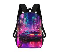 sinyumoney City Cars Neon Mochila Escolar, Mochila De Negocios Para Portátil, Mochila Informal Unisex Para Hombres, Mujeres Y Adolescentes 17inch