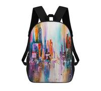 sinyumoney City in Sunset Light Mochilas Escolares, Mochilas Informales, Mochilas De Día, Mochilas Escolares, De Trabajo Y De Viaje Para Adolescentes, Niñas, Niños, Mujeres Y Hombres 17inch