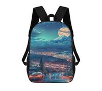 sinyumoney City Lights Under Moonlit Sky Mochilas Escolares Para Ordenador, Ideales Para El Colegio/trabajo/viajes, Acampadas, Aventuras Al Aire Libre Y Viajes Diarios 17inch