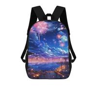 sinyumoney City Night Fireworks Display Mochila Grande Para Portátil Resistente Al Agua Para La Escuela - Perfecta Para Viajes, Trabajo Y Uso Diario 17inch
