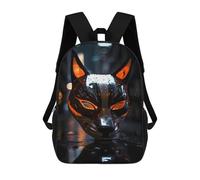 sinyumoney City Nights with Kitsune Mochila Escolar Impresa En 3D 17inch Mochilas De Moda Para Niños, Mochilas Escolares Para Niños De Primaria Y Secundaria