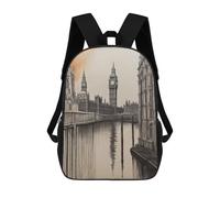 sinyumoney City of London Mochila Escolar Para Niños Y Niñas, Mochila Informal De Viaje, Mochila De Gran Capacidad Para El Día A Día 17inch