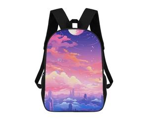 sinyumoney City Skyline Sunset Mochila Escolar, Bolso De Negocios, Bolso Para Portátil Duradero Para Campus, Actividades Al Aire Libre, Viajes Y Deportes 17inch