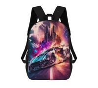 sinyumoney Cityscape Future Car Mochila Escolar/de Trabajo/para Portátil Para Hombres, Mujeres Y Adolescentes 17inch