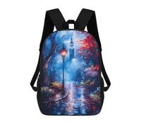 sinyumoney Cityscape Night Painting Mochila Escolar, Mochila De Viaje, Mochila Universitaria Para Niños/niñas/adolescentes 17inch