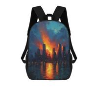 sinyumoney Cityscape Sunset Reflections Mochilas Infantiles Impresas En 3D Para Niños. Mochilas De Viaje De Moda Para Niños. Mochila Escolar Para Estudiantes De Primaria Y Secundaria.