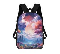 sinyumoney Cityscape with Autumn Trees Mochila Infantil De 17 Pulgadas, Mochila Escolar Con Estampado 3D De Dibujos Animados Para Niños Y Adolescentes.
