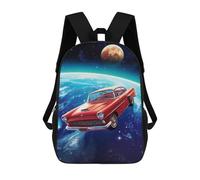 sinyumoney Classic Car in Space Mochila Escolar Grande, Ligera E Informal: Perfecta Para Viajes, Trabajo Y Uso Diario 17inch