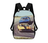 sinyumoney Classic Car Racing Mochila Escolar Resistente Al Agua, Mochila De Viaje, Bolsa Para Computadora Para La Escuela/trabajo/viajes 17inch