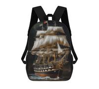 sinyumoney Classic Model Ship Mochila Escolar Secundaria Informal Para Viajes - Perfecta Para Viajes, Trabajo Y Uso Diario 17inch