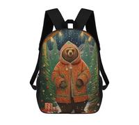 sinyumoney Classic Xmas Bear Mochila Escolar Para Computadora Para La Escuela/trabajo/viajes Para Niñas, Adolescentes 17inch