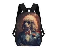 sinyumoney Classy Poodle Mochila Escolar Para Niñas Mochila Impermeable Mochila Informal De Día Mochila Ligera Para Niño Y Niña Mochila Escolar 17inch