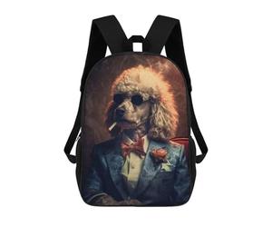 sinyumoney Classy Poodle Mochila Escolar Para Niñas Mochila Impermeable Mochila Informal De Día Mochila Ligera Para Niño Y Niña Mochila Escolar 17inch