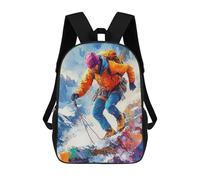 sinyumoney Climber on Mountain Peak Mochila Escolar Para Niños Mochila Escolar Impresa En 3D Mochila Escolar De Moda Para Niños De Primaria Y Secundaria 17inch