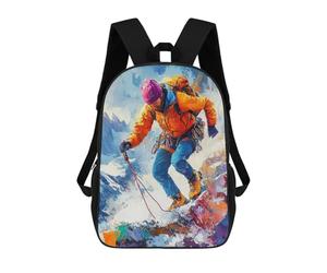 sinyumoney Climber on Mountain Peak Mochilas Escolares Para Ordenador Para El Colegio/trabajo/viajes Para Niñas, Niños Y Adolescentes 17inch