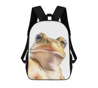 sinyumoney Close-up Frog Selfie Mochilas Impresas En 3D Para Niños, Mochila Escolar, Mochila Informal Para Exteriores, Mochila Informal De Moda Para Niños, Lindas Bolsas De Viaje 17inch