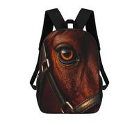 sinyumoney Close-up of A Horses Eye Mochila Escolar Impresa En 3D Para Niños, Mochila Escolar Informal De Moda Para Viajes Para Niños Y Estudiantes 17inch