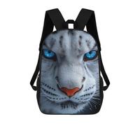 sinyumoney Close-up of A White Tiger Face Mochila Escolar, Bolso De Negocios, Bolso Para Portátil Resistente Para Niños/niñas/adolescentes 17inch