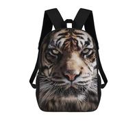 sinyumoney Close-Up Tiger Portrait Mochila Escolar Para Niños De 17 Pulgadas, Mochila Informal De Viaje Para Niños Y Niñas, Mochila De Gran Capacidad Para El Día A Día 17inch