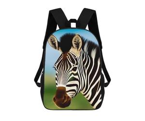 sinyumoney Close Up Zebra in A Field Mochila Escolar Ligera Para Aeropuerto Y Universidad Para Estudiantes, Ideal Para El Campus, Viajes Al Aire Libre Y Deportes 17inch