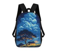 sinyumoney Cloud-Covered Cabin in The Woods 17inch Mochilas Escolares Impresas En 3D, Mochilas Escolares De Moda Para Niños De Primaria Y Secundaria