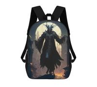 sinyumoney Cloudy Mountain Serenity Mochila Escolar Para Trabajo, Negocios, Universidad, Campus, Actividades Al Aire Libre, Viajes Y Deportes, Oscuro Mago en Ruined Templo, 17"