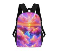 sinyumoney Cloudy Paradise Sunset Mochila Escolar Para Niños, Mochila Escolar Impresa En 3D Para Estudiantes De Primaria Y Secundaria 17inch