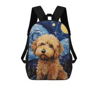 sinyumoney Cockapoo Starry Night Dog Mochilas Infantiles Impresas En 3D Para Niños. Mochilas De Viaje De Moda Para Niños. Mochila Escolar Para Estudiantes De Primaria Y Secundaria.