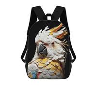 sinyumoney Cockatoo Bird Animals Mochila Escolar Infantil Impresa En 3D Para Niños, Mochilas De Viaje, Bolsas Para Libros, Mochila Escolar Infantil 17inch