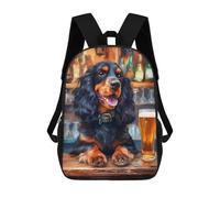 sinyumoney Cocker Spaniel Dog Beer Mochila Escolar Mochilas Escolares Para Niñas Y Niños Mochila Con Bolsillo Mochila Escolar De Moda Para Niños 17inch