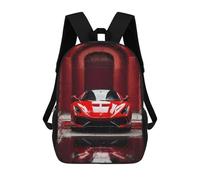 Sinyumoney Coconut Island Paradise Mochila Niño Moda Y Divertida Mochila Para Niños Y Adolescentes, Bolsa De Escuela Impresa 3D Para Niños, The Scarlet Supercar, 17"