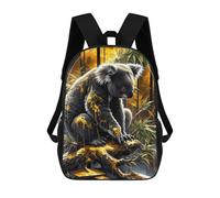 Sinyumoney Coconut Island Paradise Mochila Niño Moda Y Divertida Mochila Para Niños Y Adolescentes, Bolsa De Escuela Impresa 3D Para Niños, Golden Bonsai Koala, 17"