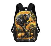 Sinyumoney Coconut Island Paradise Mochila Niño Moda Y Divertida Mochila Para Niños Y Adolescentes, Bolsa De Escuela Impresa 3D Para Niños, Koala Bonsai In Gold, 17"